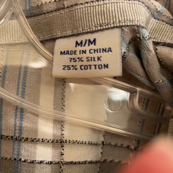 Men’s short sleeve Tommy Bahama button up collared shirt silk/ cotton medium - Picture 5 of 6